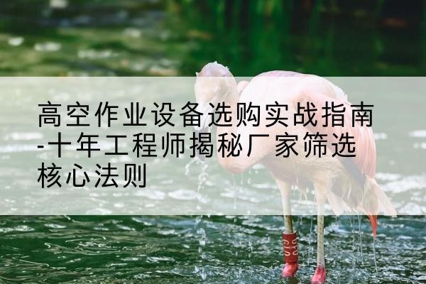 广丰剪叉式升降机厂家-高空作业设备选购实战指南-十年工程师揭秘厂家筛选核心法则